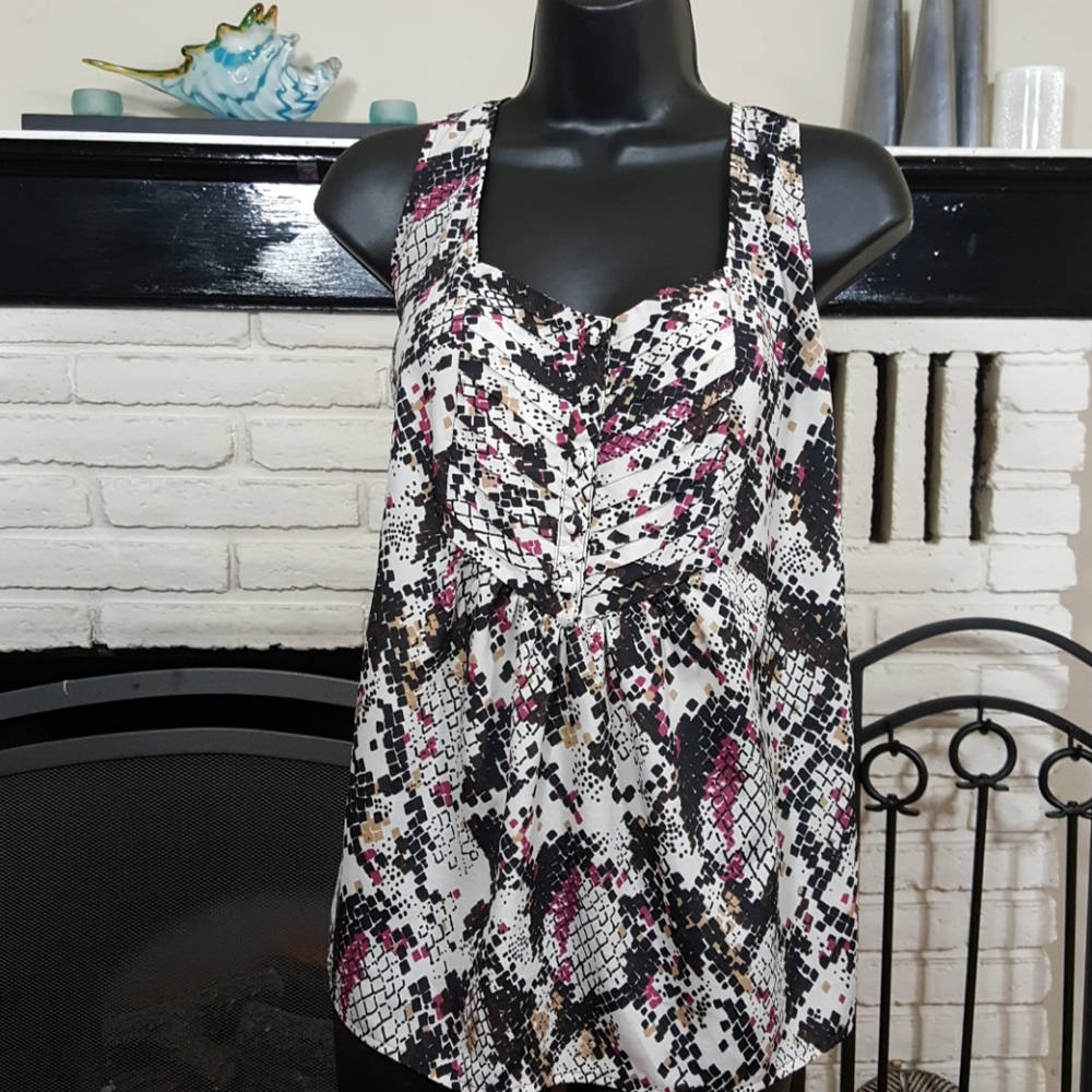 Bisou Bisou snakeskin print blouse